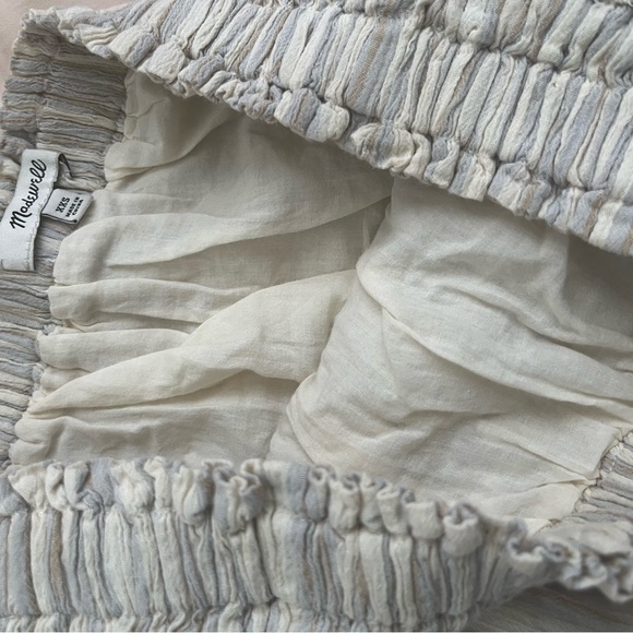 Madewell Smocked Pull-On Mini Skirt in Stripe - Picture 6 of 7